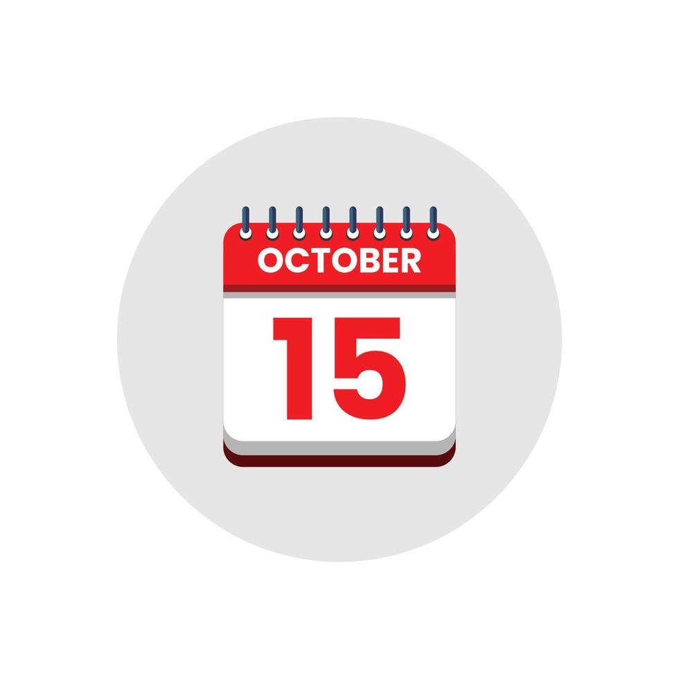 Calendar date icon. day of the month icon. Event schedule date. Appointment time. Planner agenda, calendar month OCTOBER schedule and Time planner. Day reminder. Vector ICON