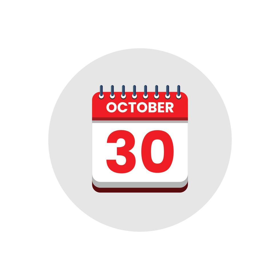 Calendar date icon. day of the month icon. Event schedule date. Appointment time. Planner agenda, calendar month OCTOBER schedule and Time planner. Day reminder. Vector ICON