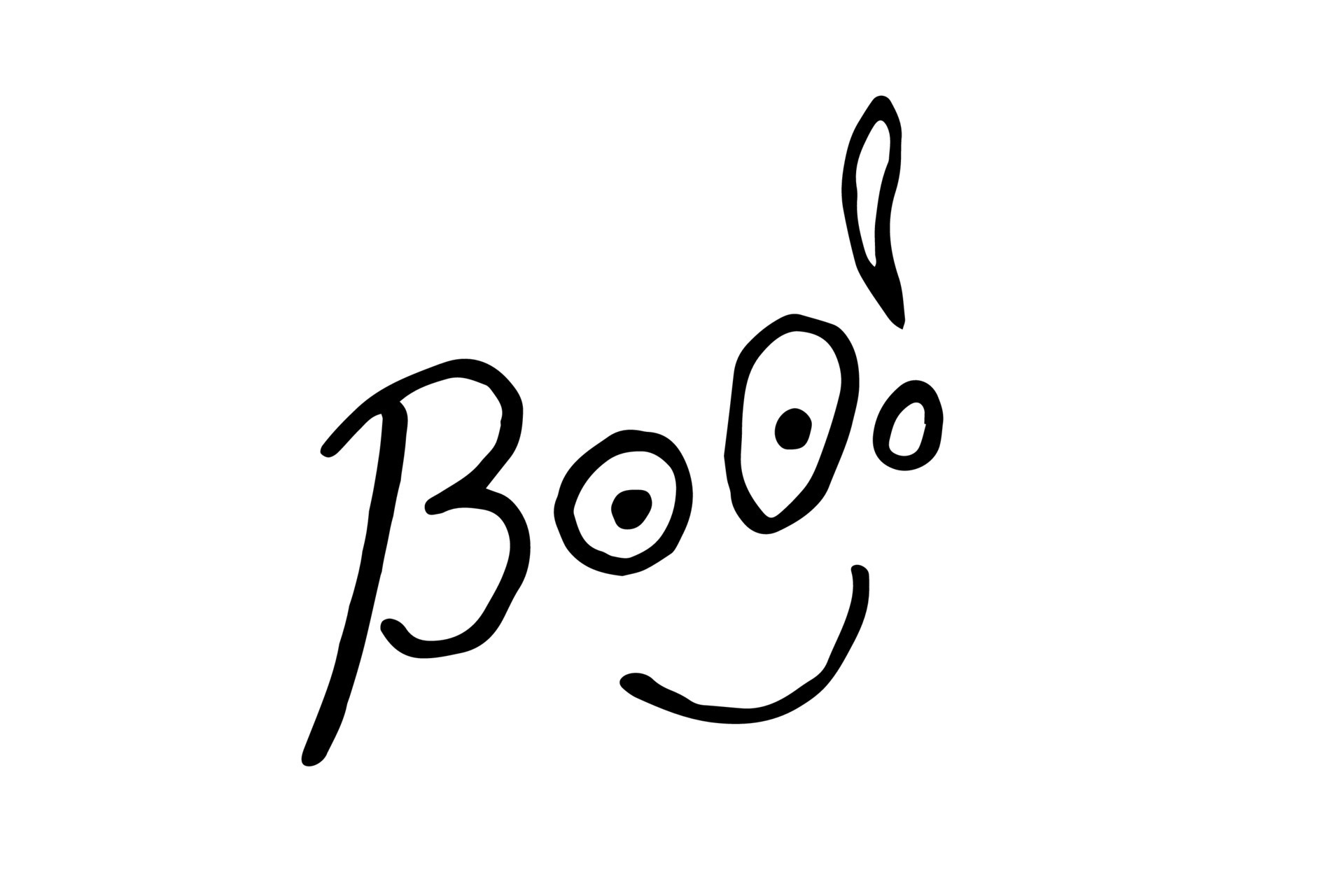 Vector word Boo for electronic and printed design 12745569 Vector Art