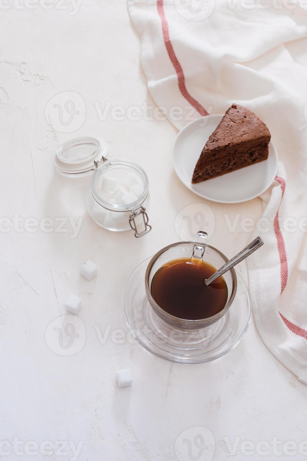 Drip coffee dripper and drip ground coffee with glass drip pot, cup and
