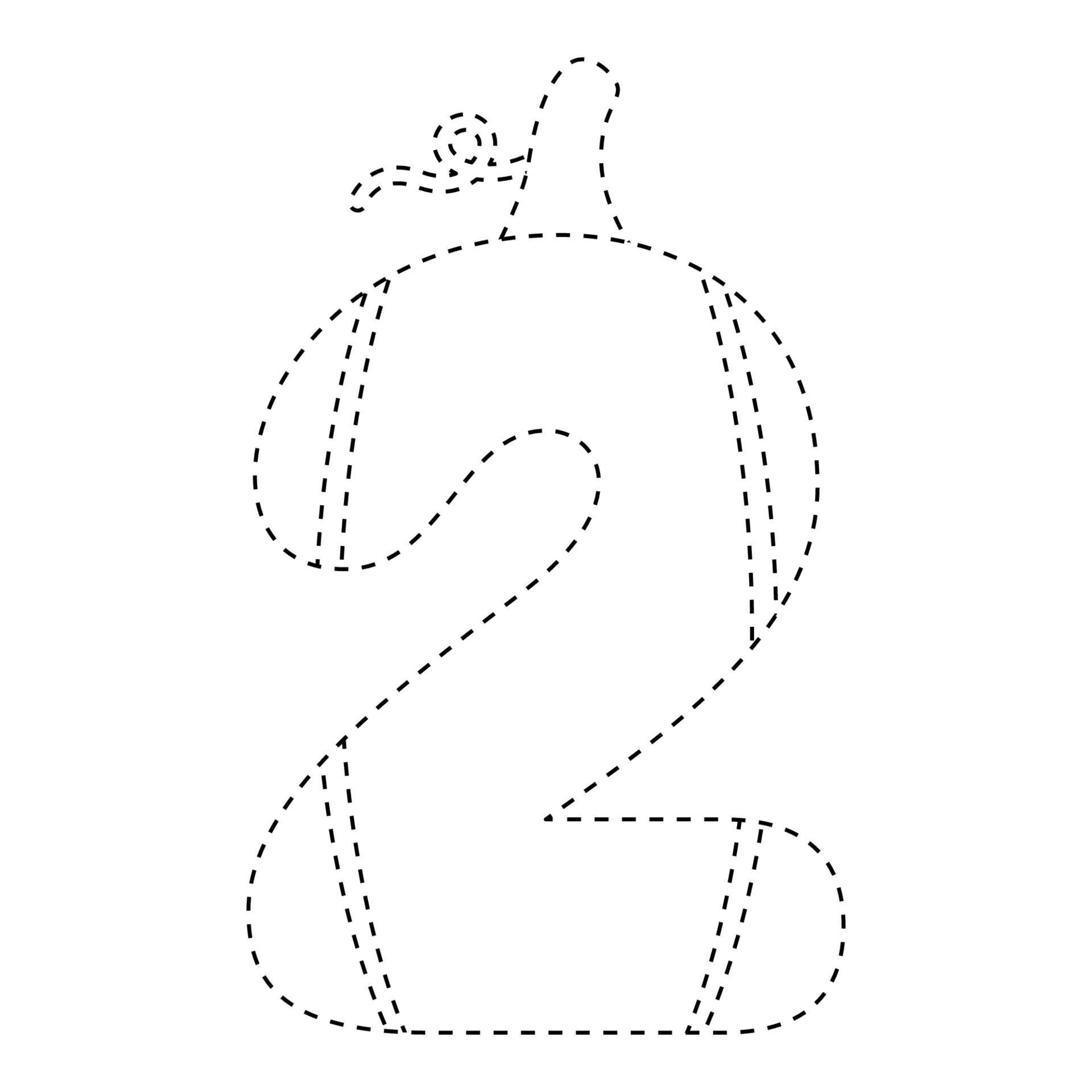 number-2-tracing-worksheet-for-kids-12746799-vector-art-at-vecteezy