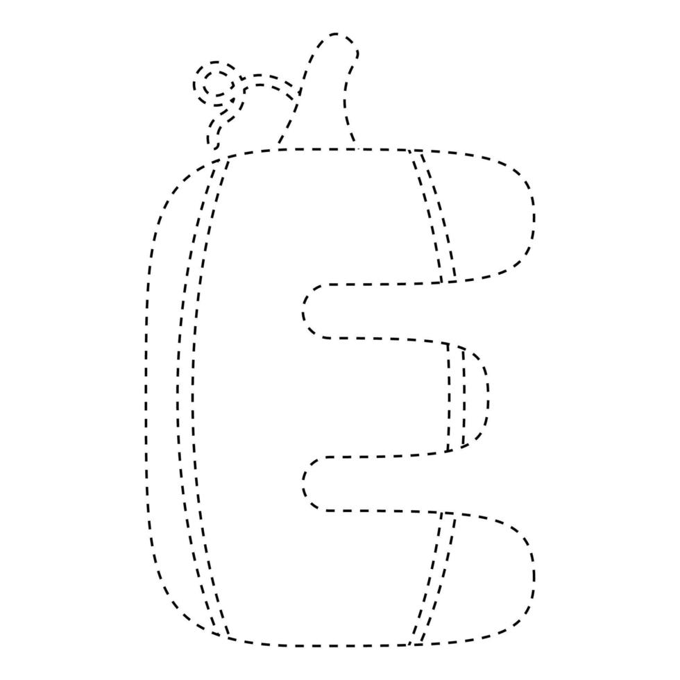 Bubble Letter E Worksheets