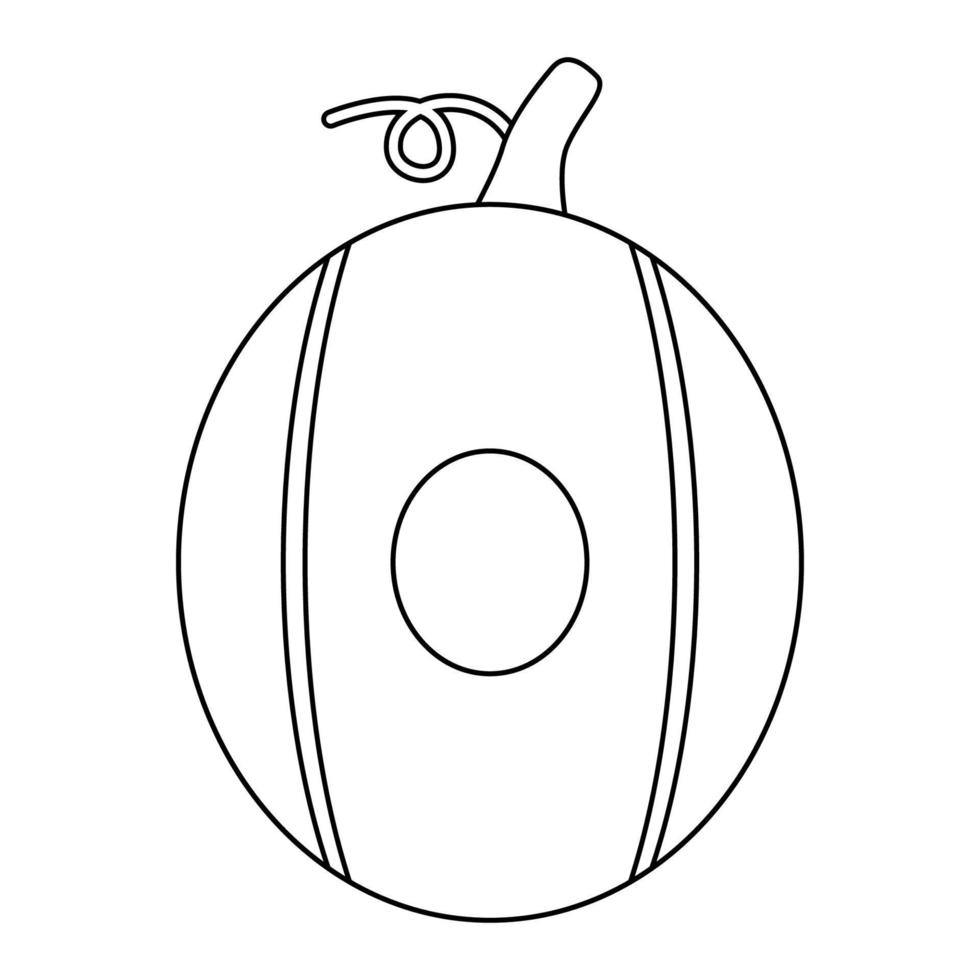 Coloring page with Number 0 for kids vector