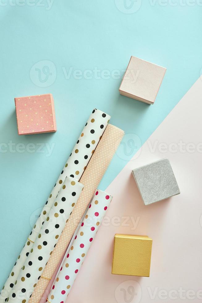 Rolls of wrapping paper, gift box, 12747134 Stock Photo at Vecteezy