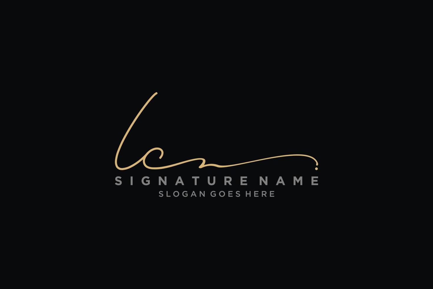 Initial IC Letter Signature Logo Template elegant design logo Sign Symbol template vector icon