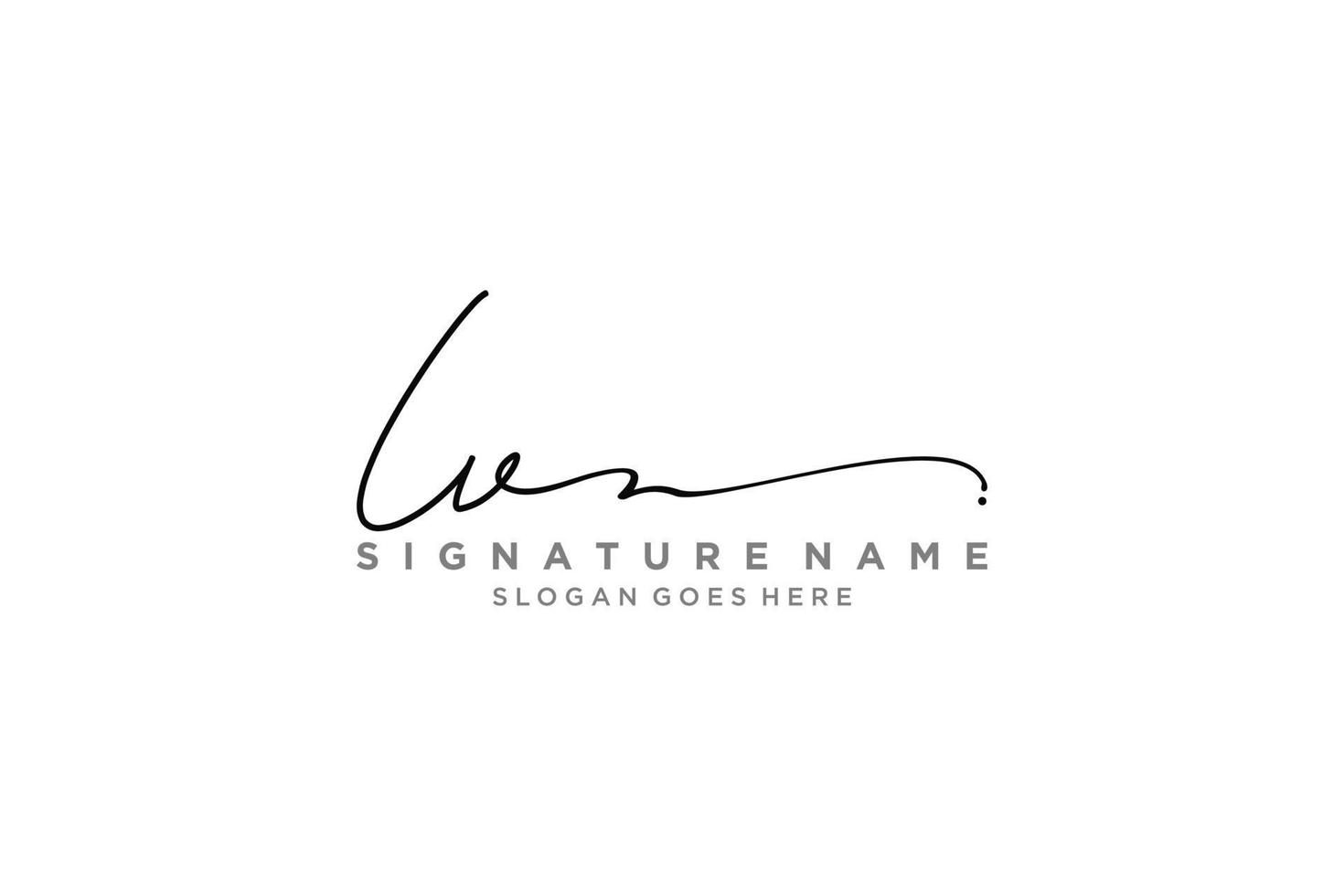 plantilla de logotipo de firma de carta inicial iv diseño elegante logotipo signo símbolo plantilla vector icono