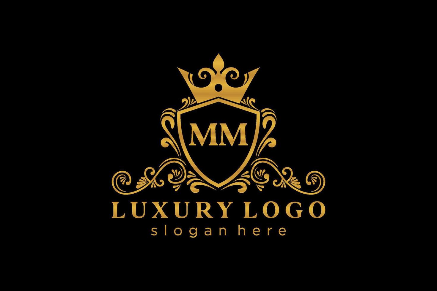 Initial MM Letter Royal Luxury Logo template in vector art for luxurious  branding projects and other vector illustration. 10779341 Vector Art at  Vecteezy