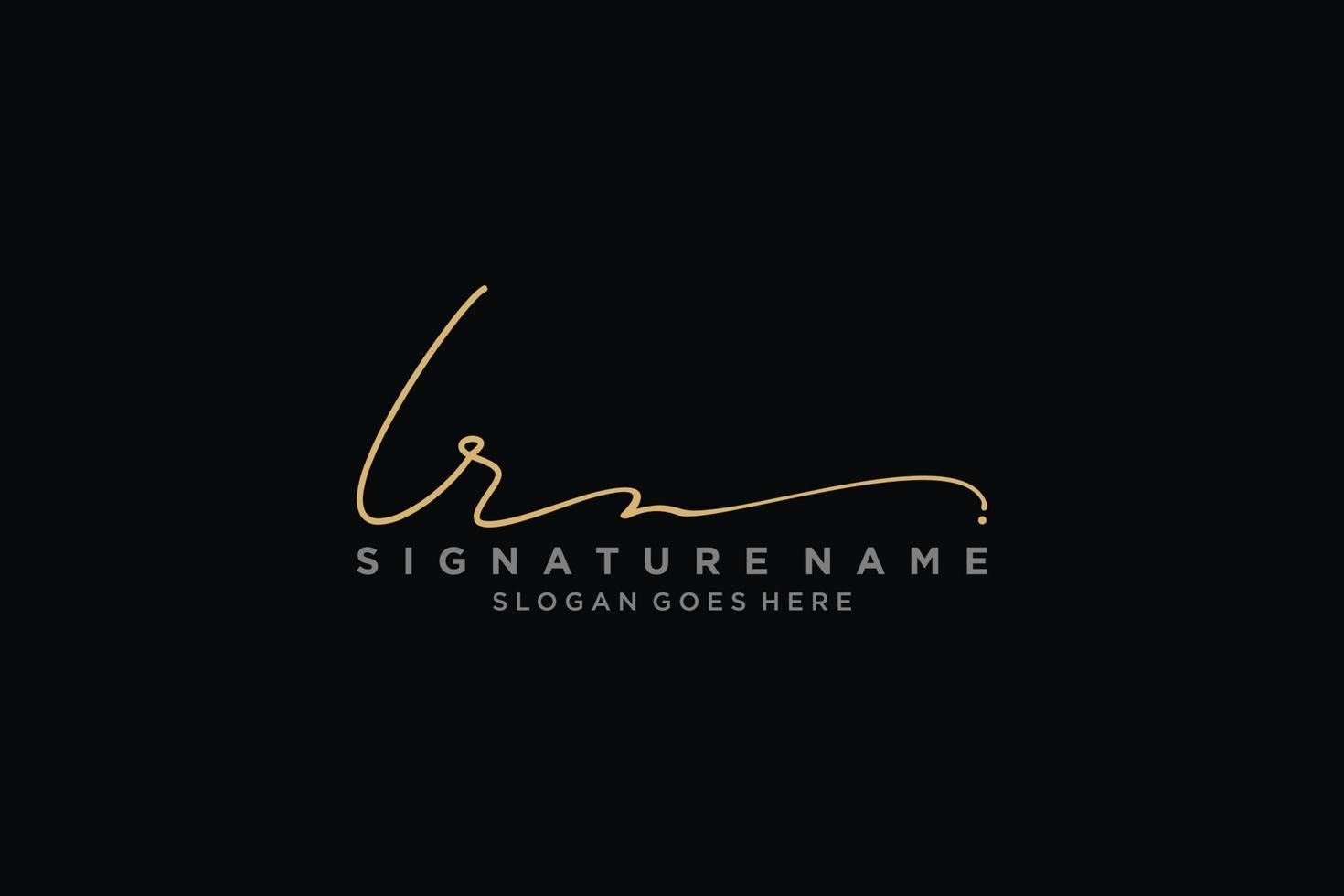 Initial IR Letter Signature Logo Template elegant design logo Sign Symbol template vector icon
