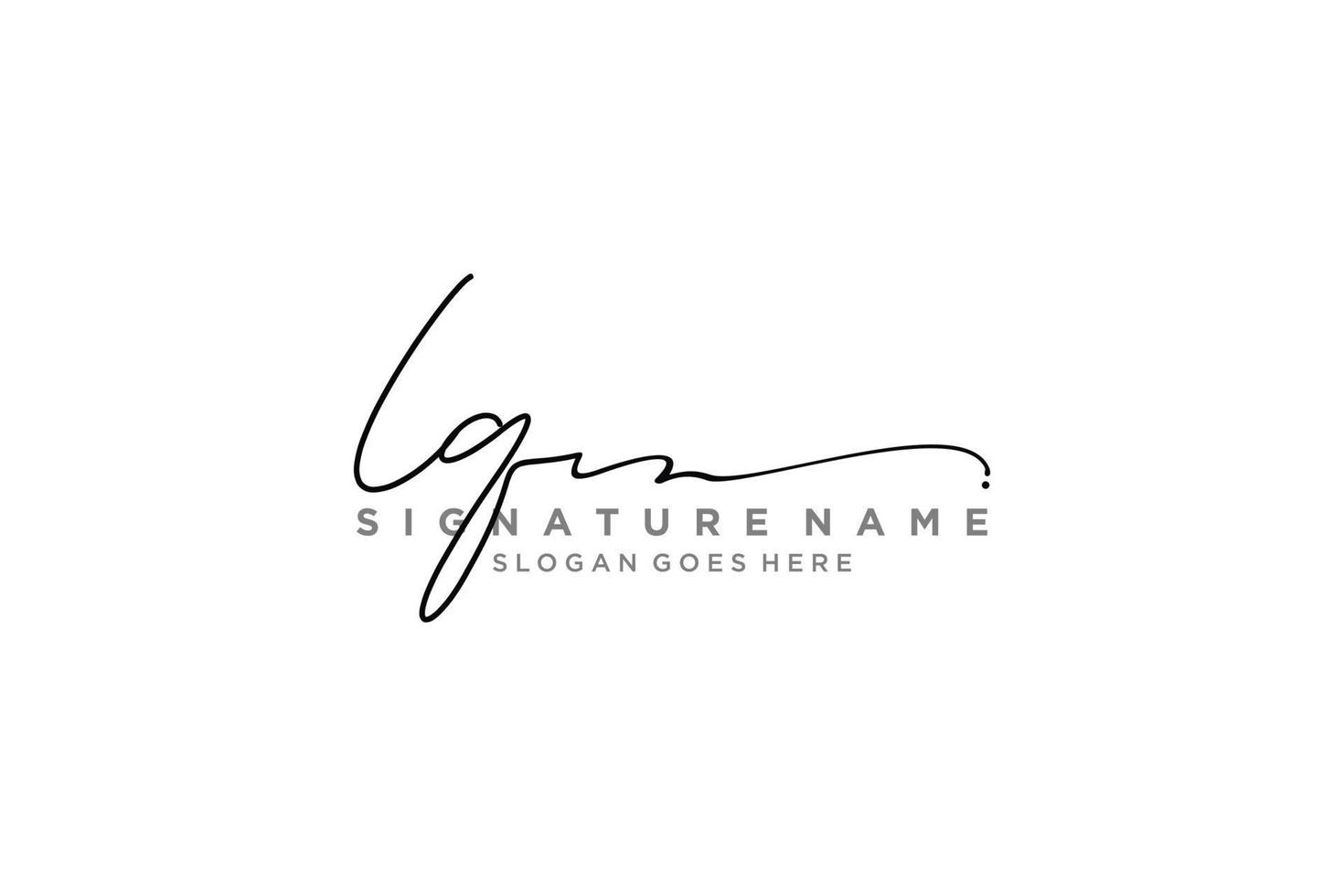 Initial IQ Letter Signature Logo Template elegant design logo Sign Symbol template vector icon