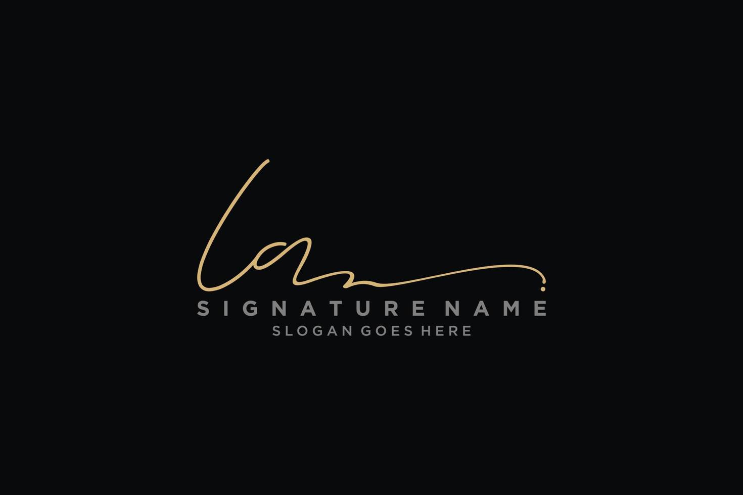 plantilla de logotipo de firma de carta inicial ia diseño elegante logotipo signo símbolo plantilla vector icono