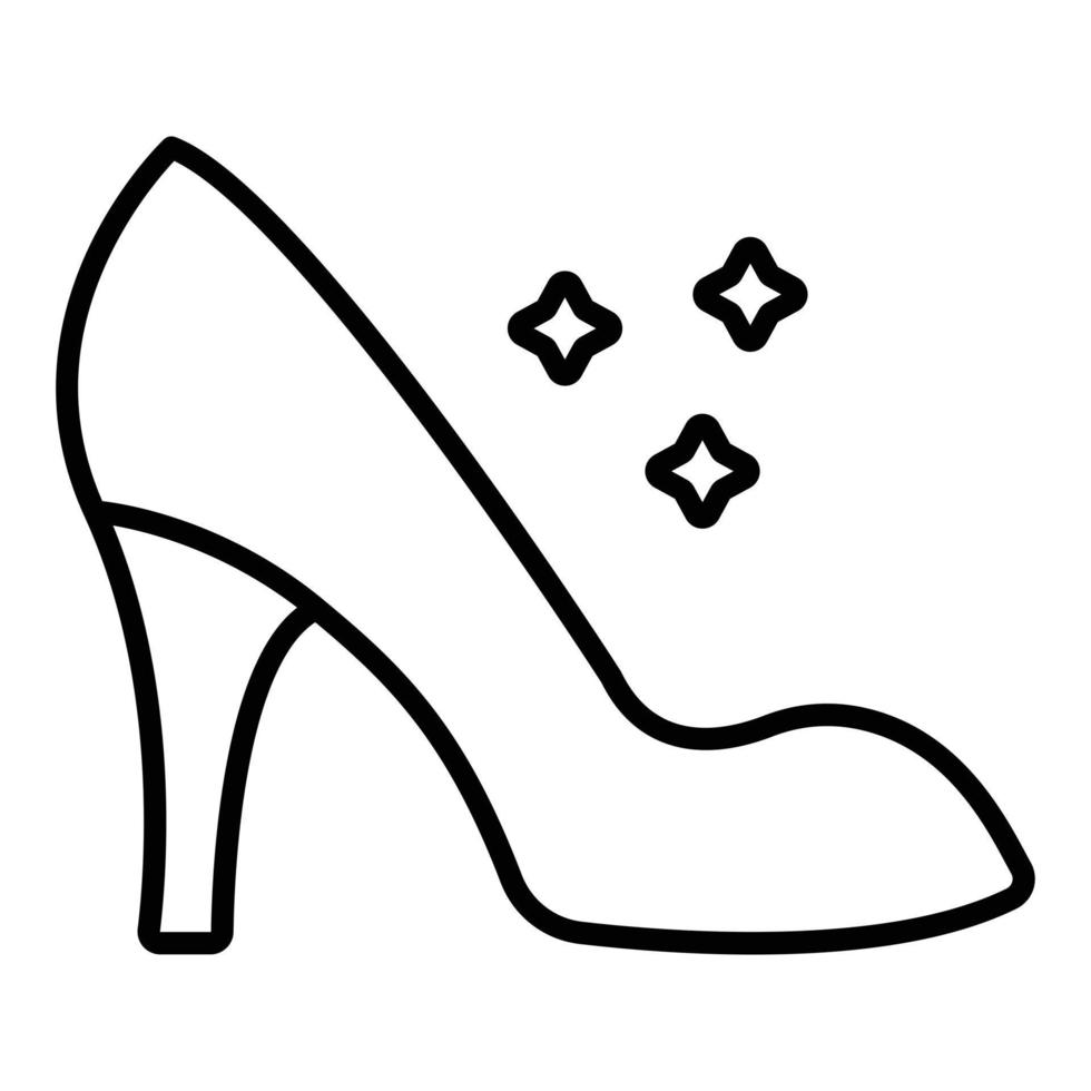 estilo de icono de tacones altos vector