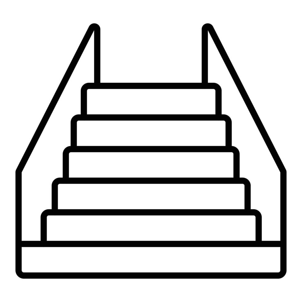 estilo de icono de escaleras vector