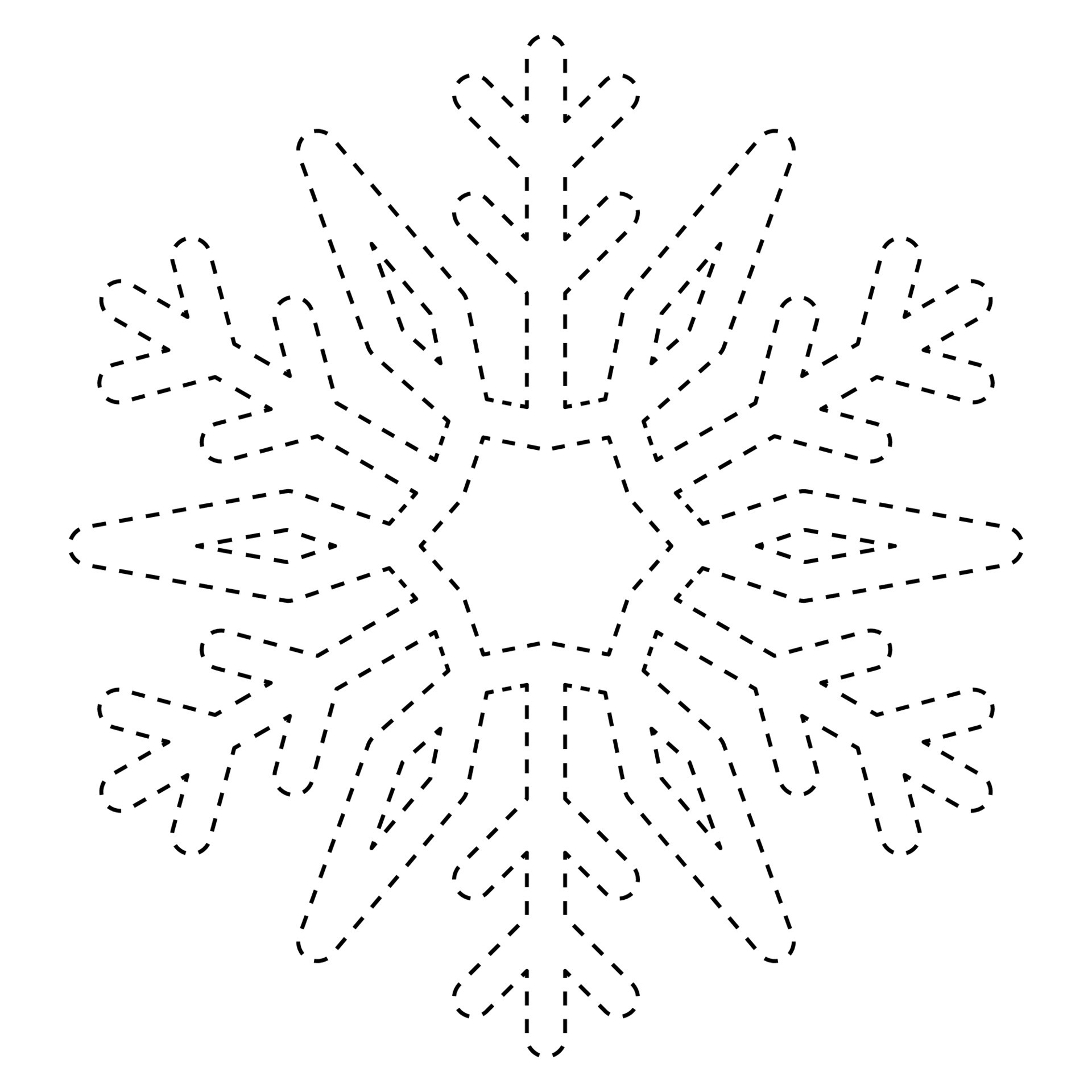 Snowflake tracing worksheet for kids 12748164 Vector Art at Vecteezy