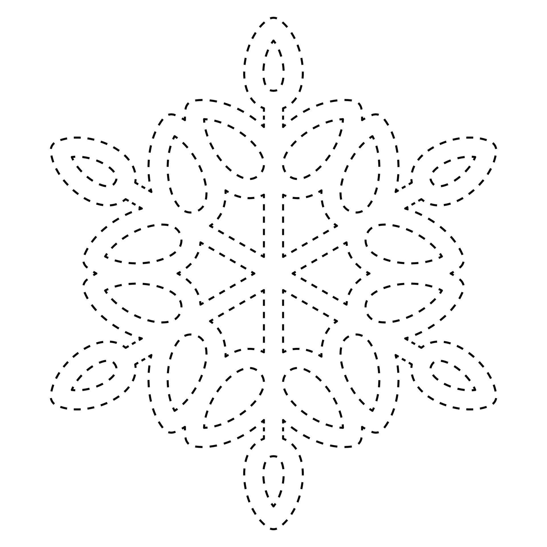 Snowflake tracing worksheet for kids 12748218 Vector Art at Vecteezy
