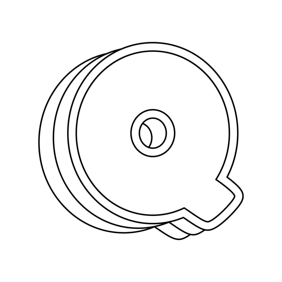 Coloring page with Letter Q for kids vector
