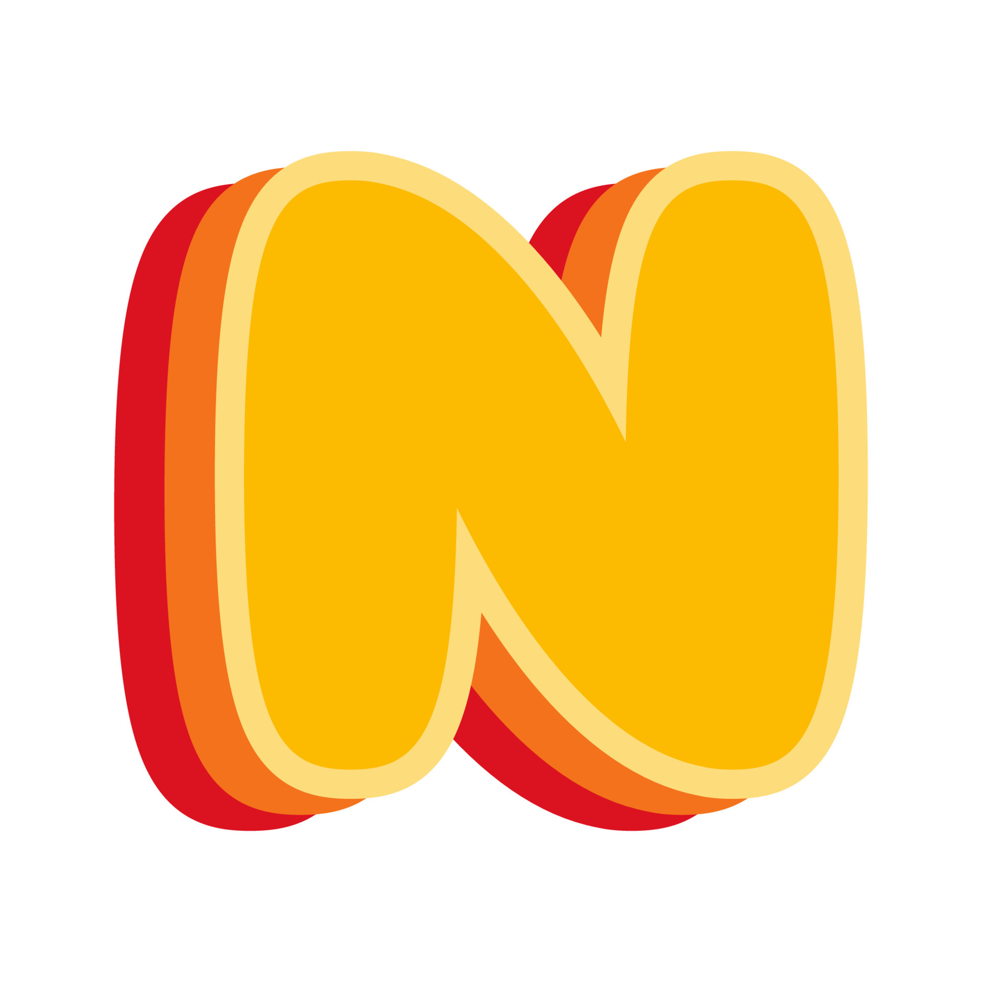 Orange Letter N