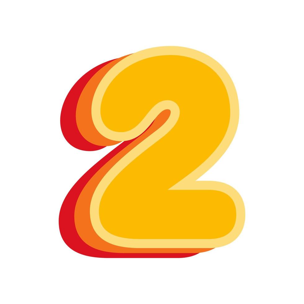 Number 2 Orange, vector illustration 12748341 Vector Art at Vecteezy