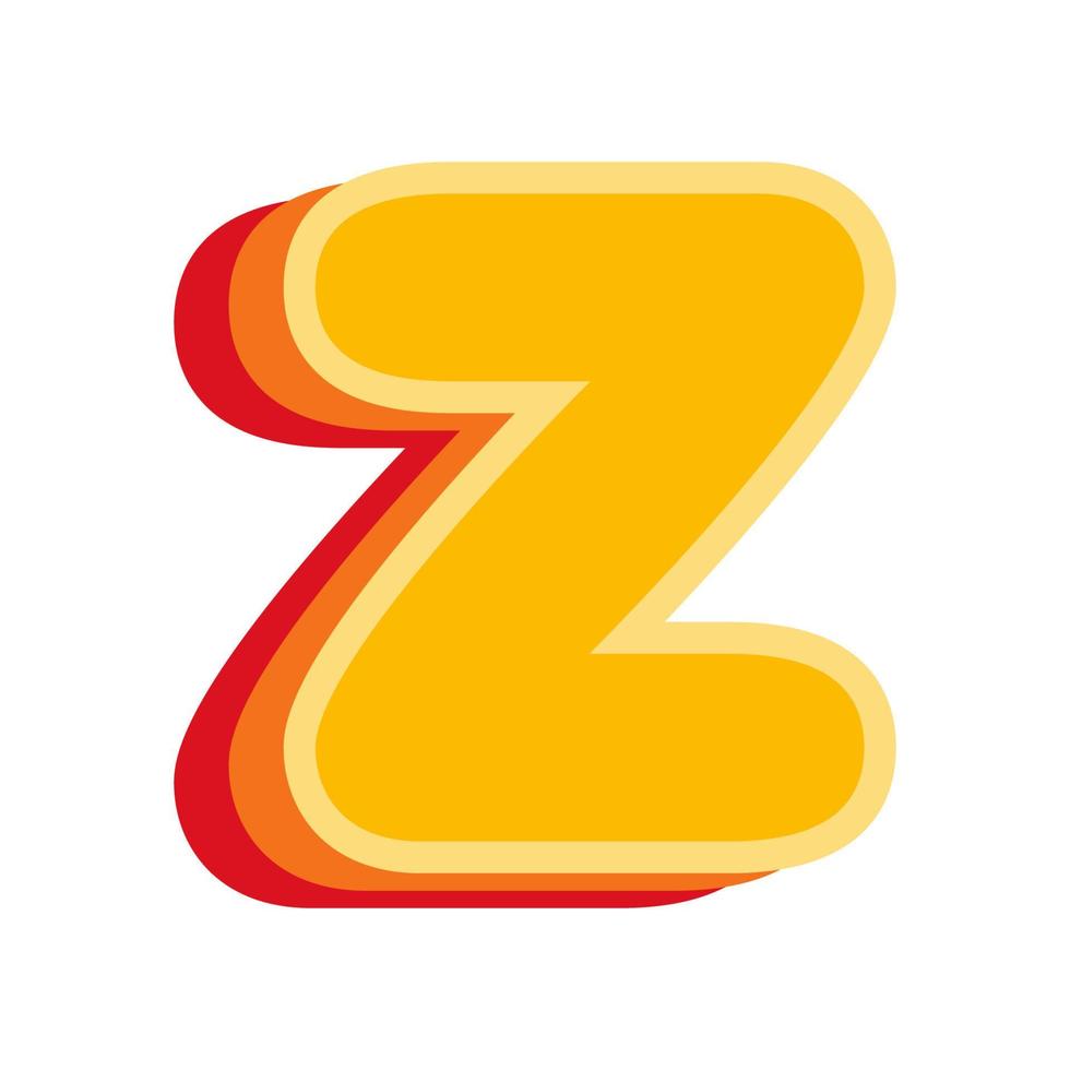 Letter Z Orange, vector illustration 12748395 Vector Art at Vecteezy