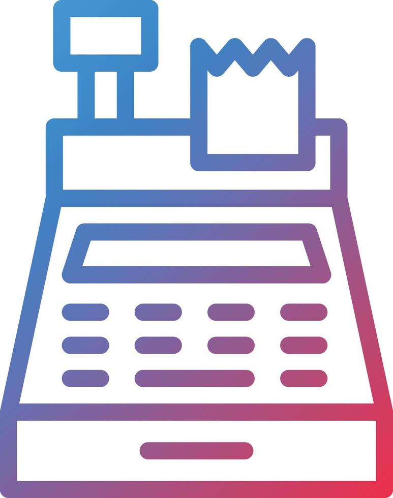 Cash Register Icon Style vector