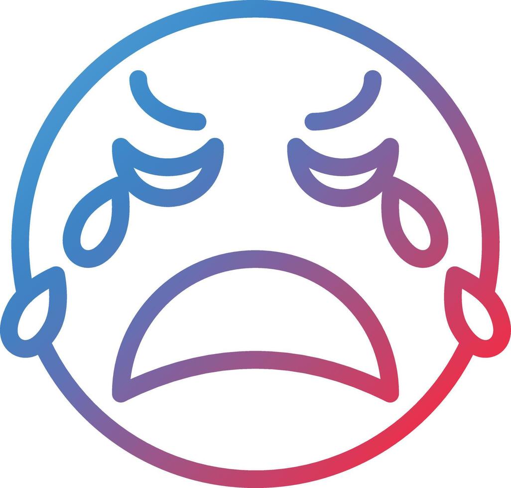 Crying Icon Style vector