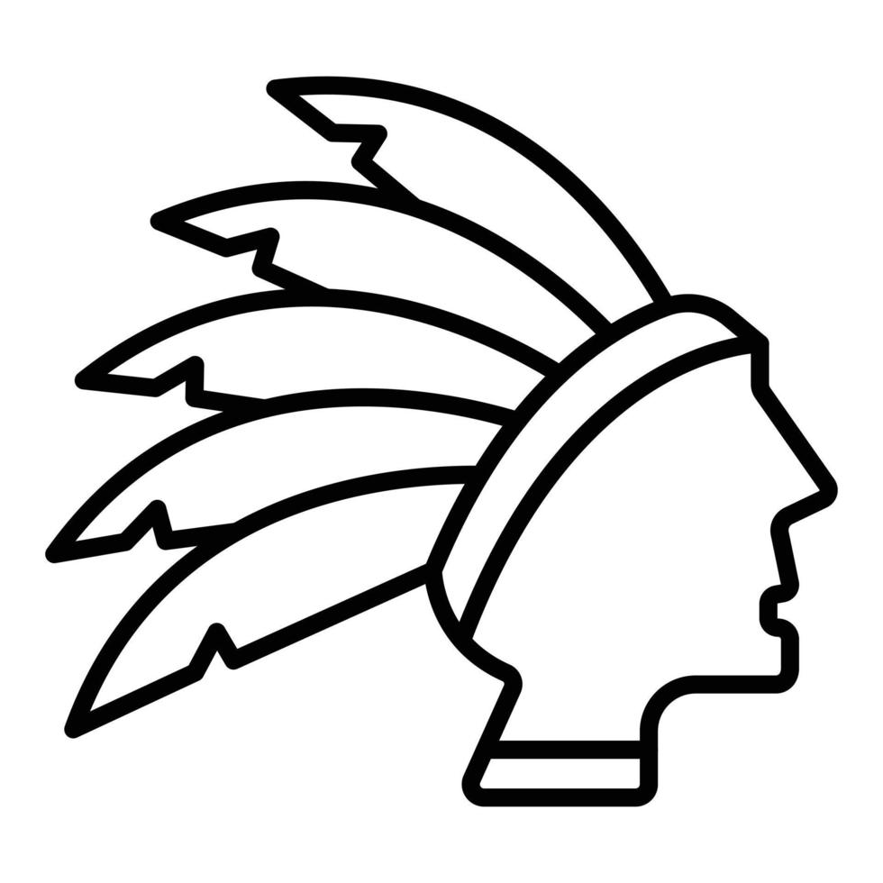 Native Indian Icon Style vector