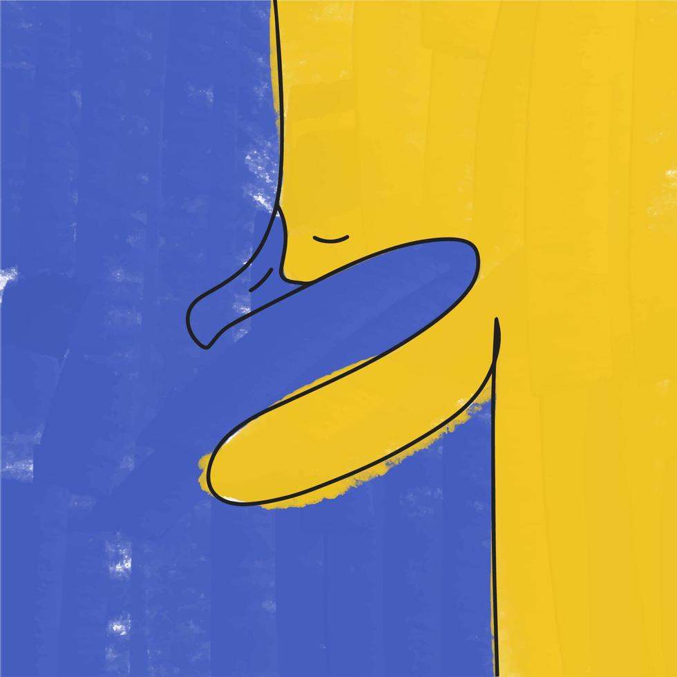 Hugs, support, peace, no war, background in the colors of the flag of Ukraine vector