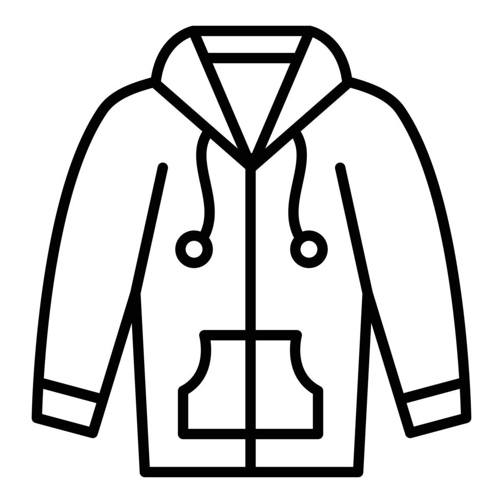 estilo de icono de sudadera con capucha vector