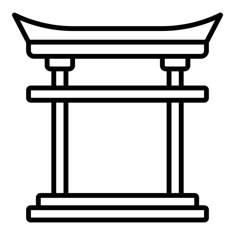 estilo de icono de puerta torii vector