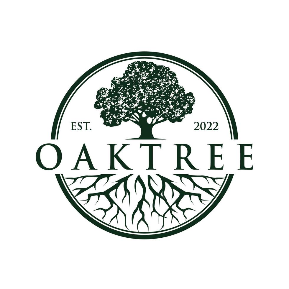 vector de plantilla de diseño de logotipo de oaktree