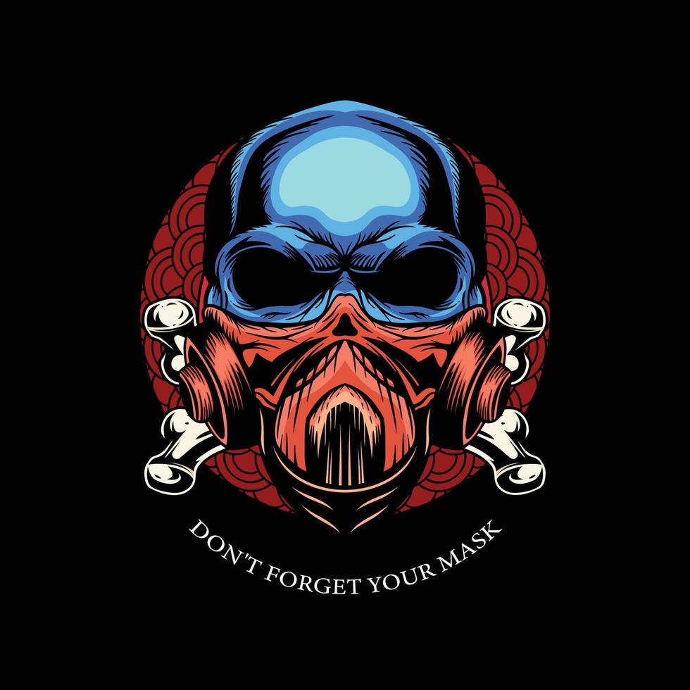 Skull don't take off the mask vector
