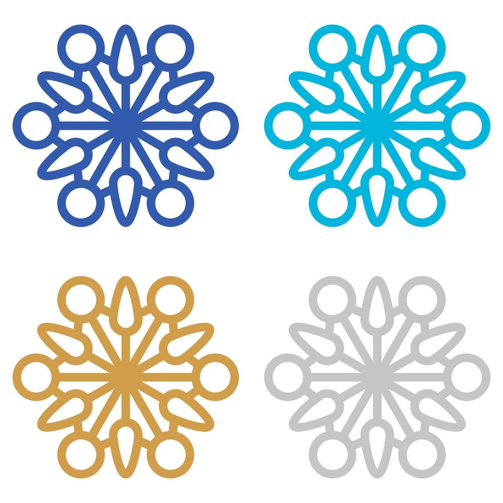 Snowflake isolated on white background vector