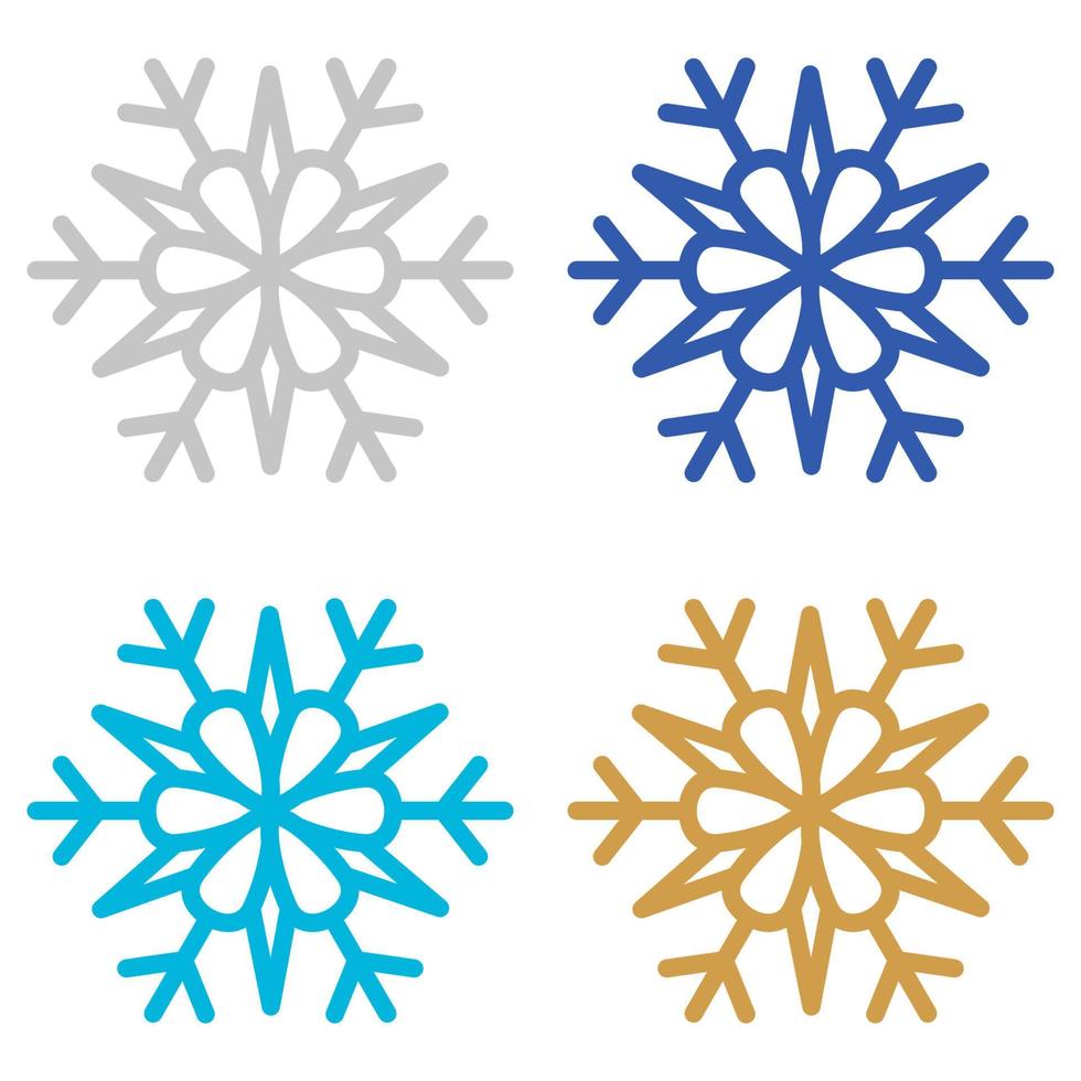 copo de nieve aislado sobre fondo blanco vector