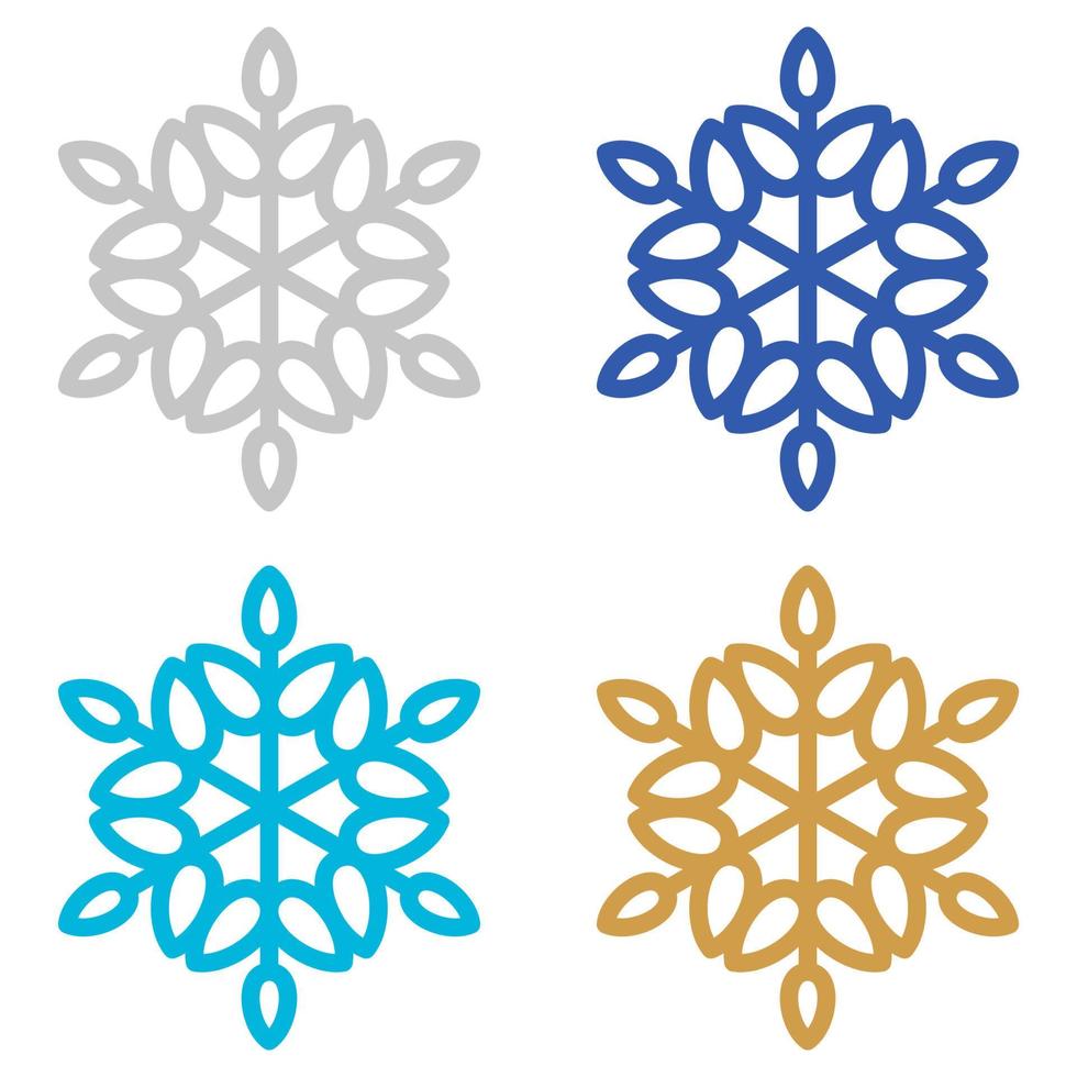 Snowflake isolated on white background vector