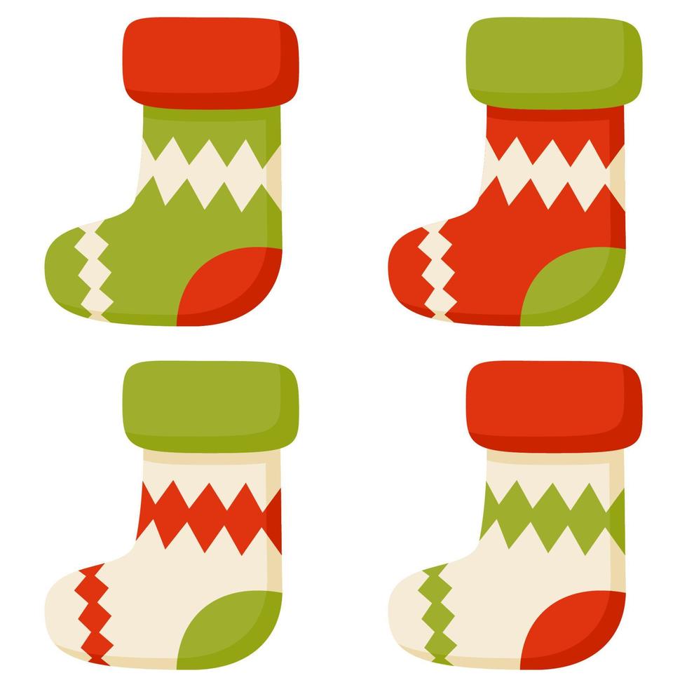 Christmas Sock isolated on white background vector