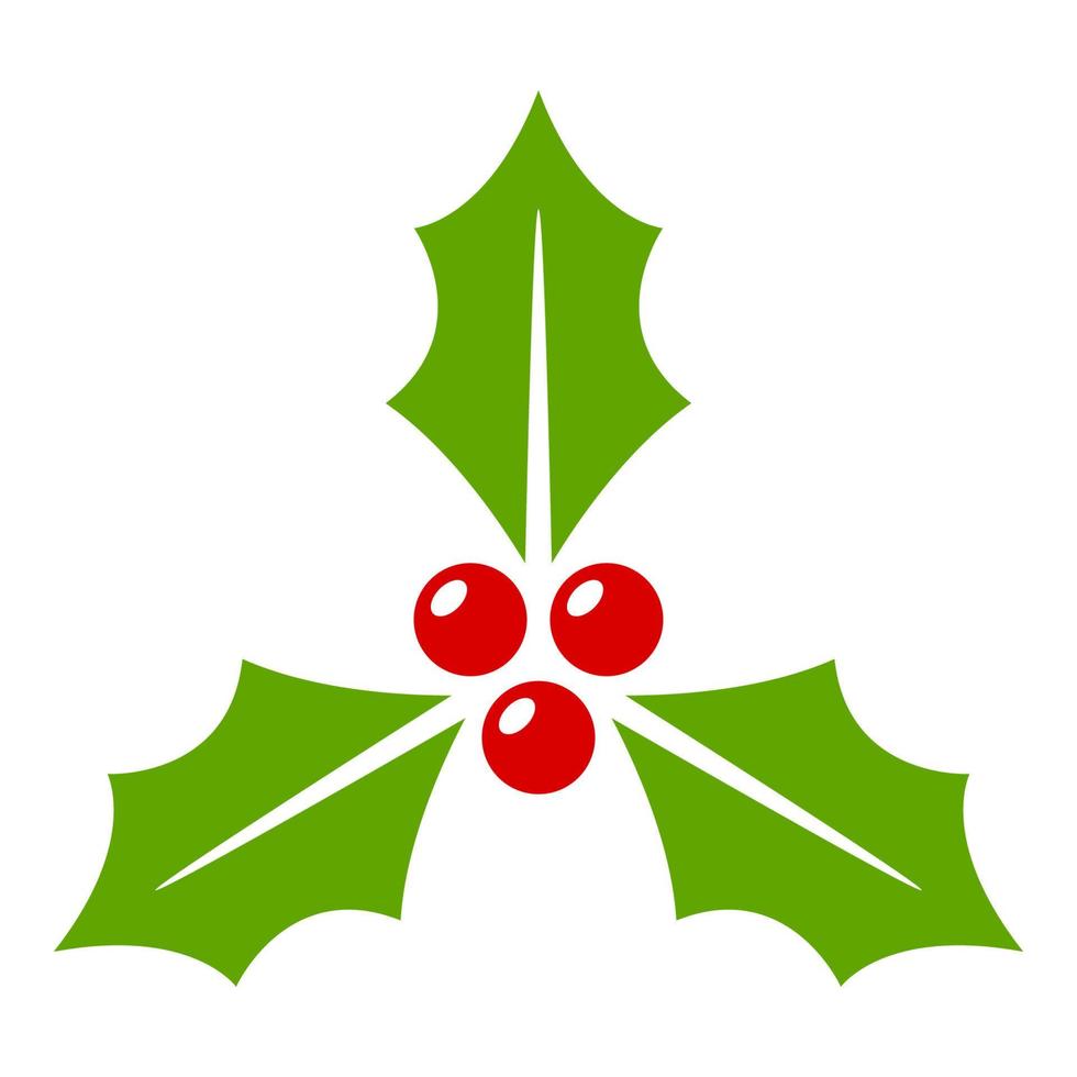 Holly Berry isolated on white background vector