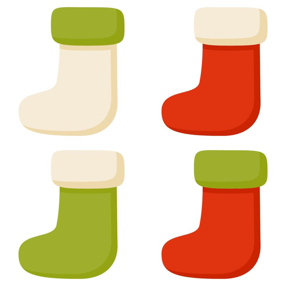 Christmas Sock isolated on white background vector