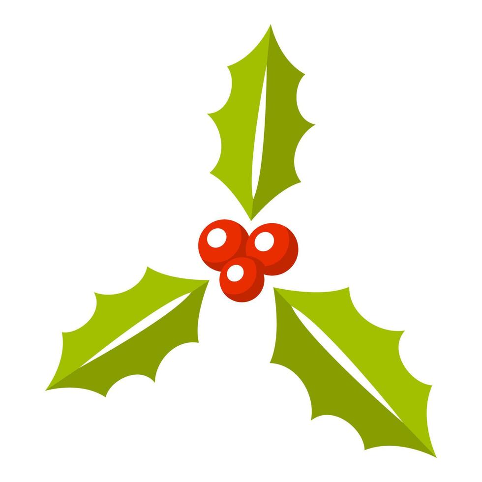 Holly Berry isolated on white background vector