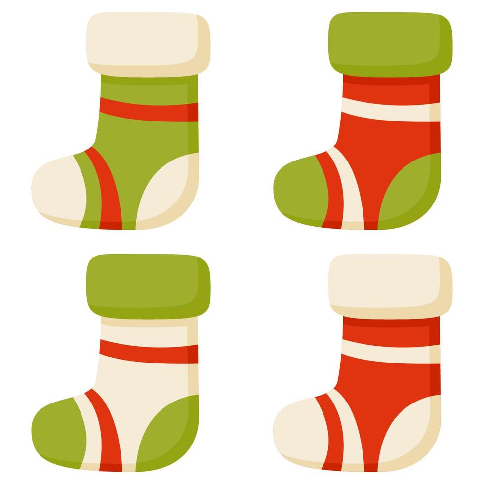 Christmas Sock isolated on white background vector