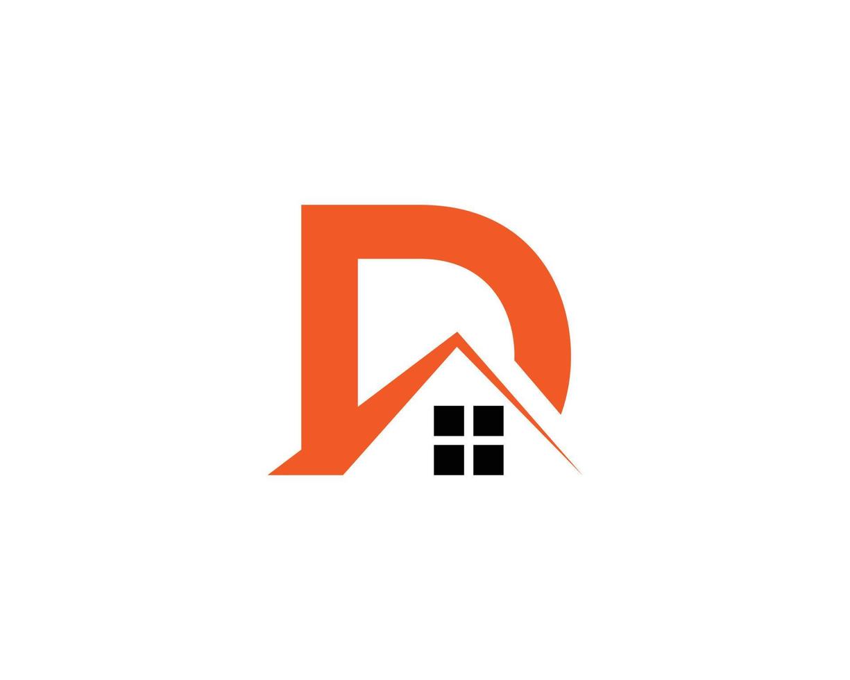 Letter D Creative Real Estate Construction Home Logo Monogram Premium Design Vector template.