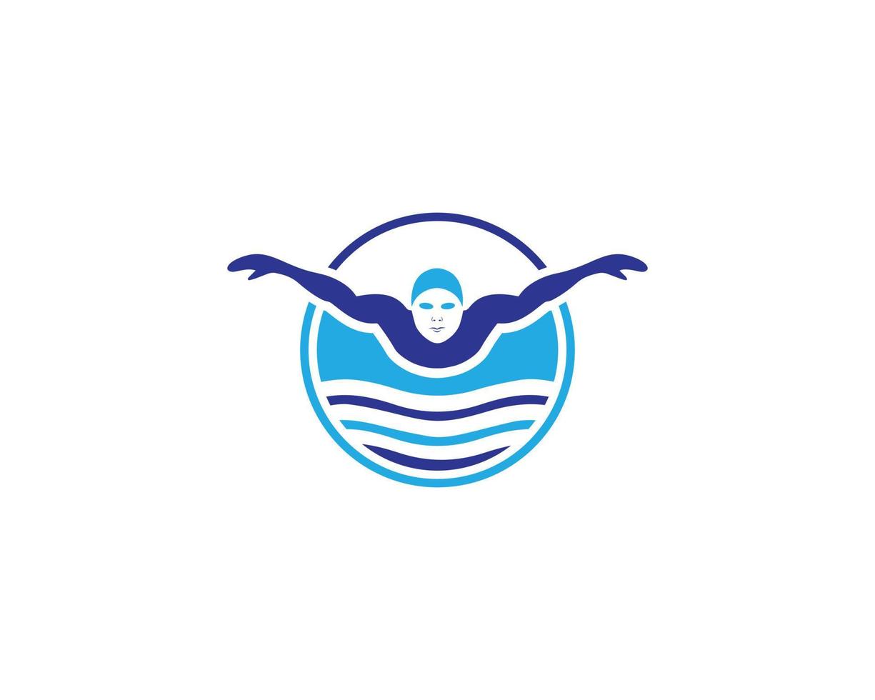 Swimming Logo Icon Designs Modern Vector Creative Concept Template.