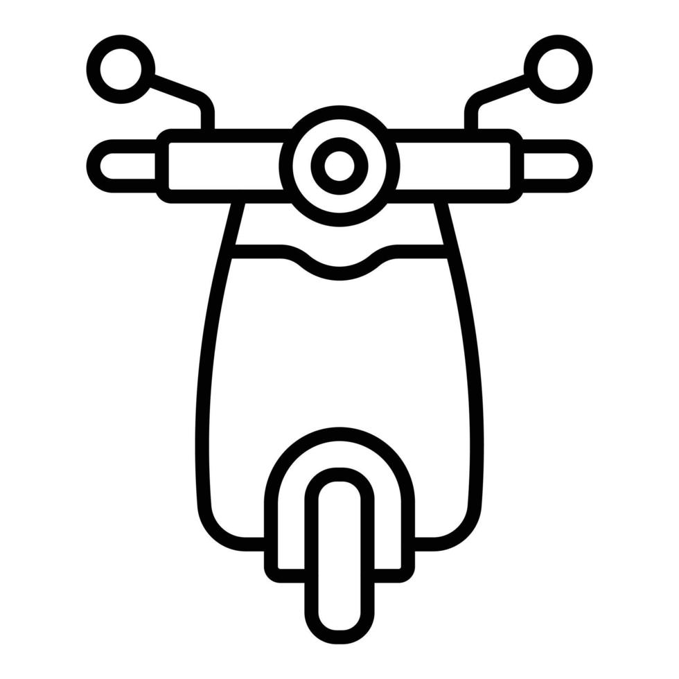 estilo de icono de scooter vector