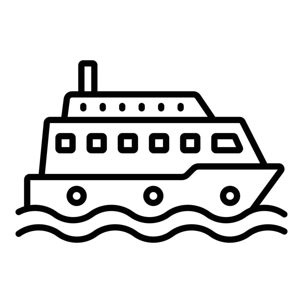 Ferry Boat Icon Style vector