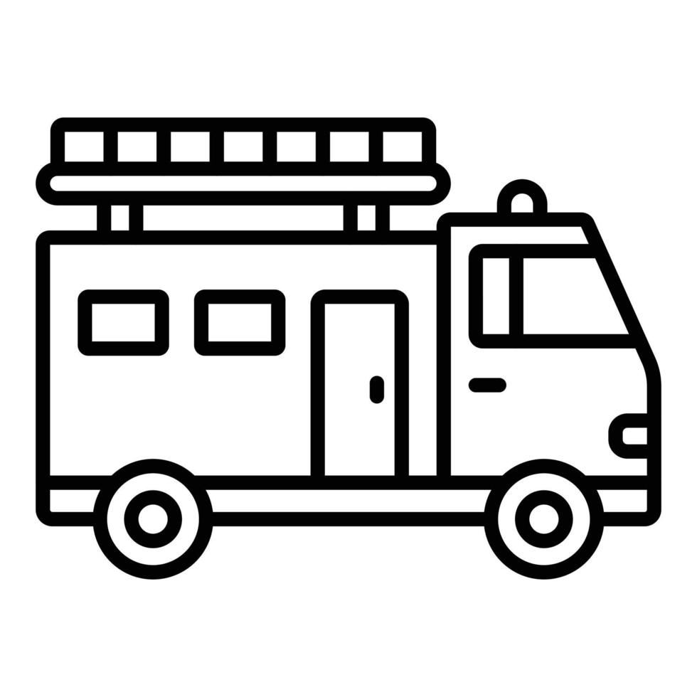 Firefighter Truck Icon Style vector