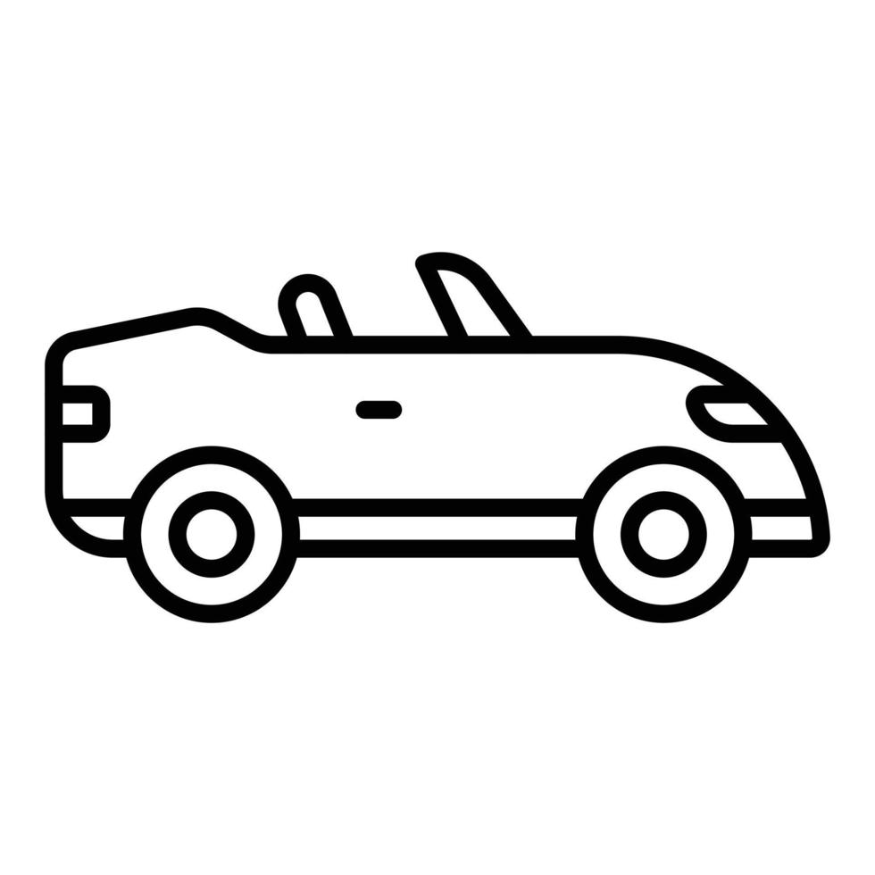 estilo de icono de coche descapotable vector