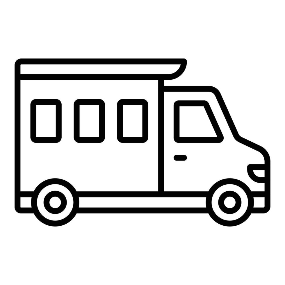 estilo de icono de autocaravana vector