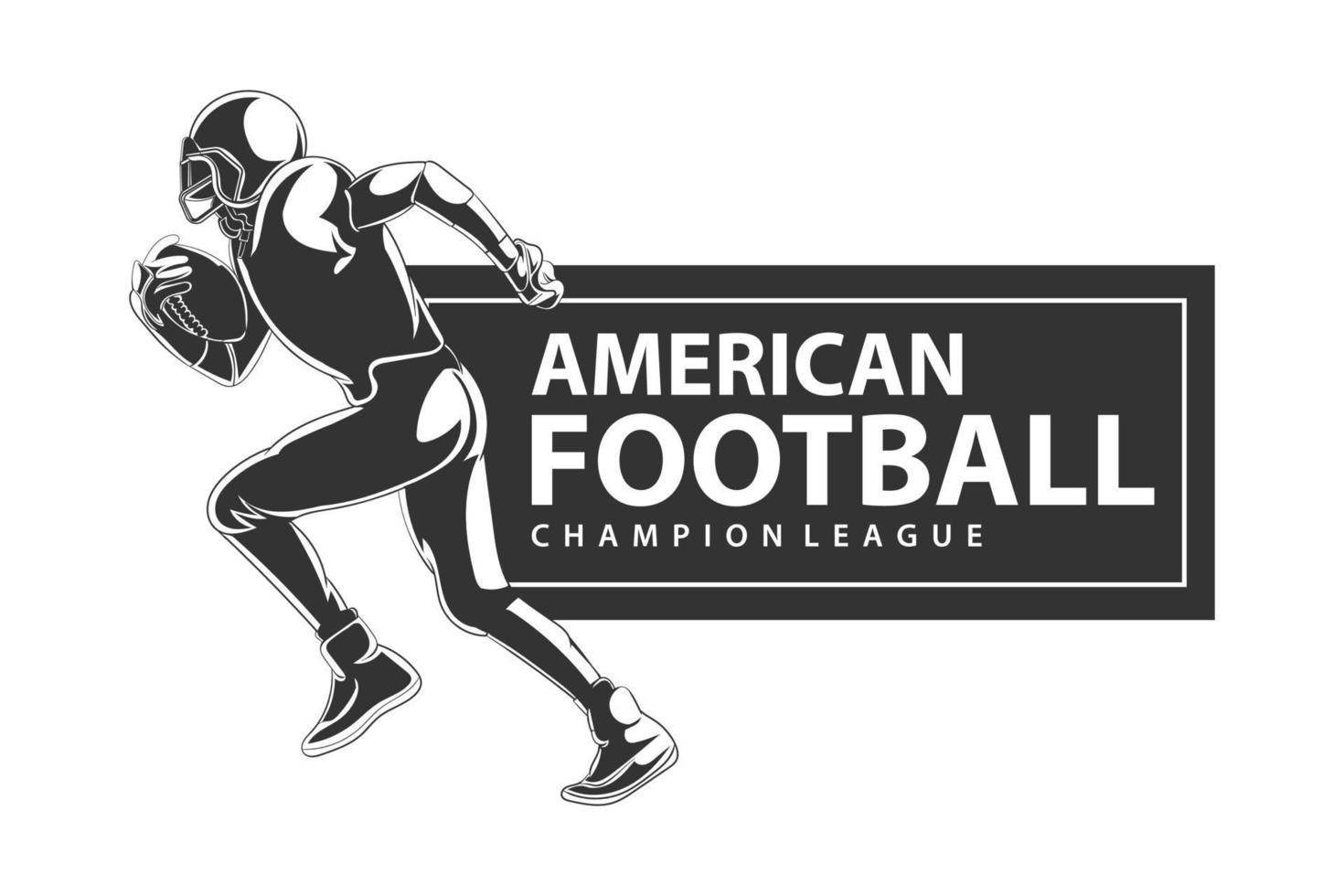 ameican football label vector