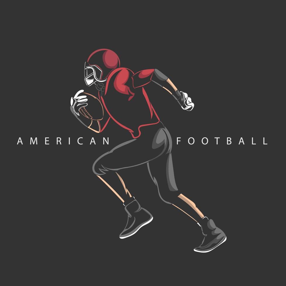 Ilustración de vector de fútbol americano