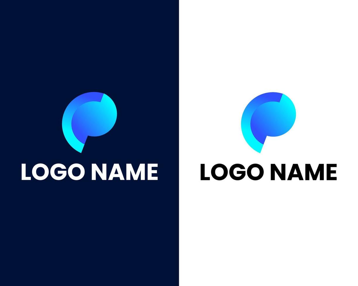 letter p and s modern logo design template vector