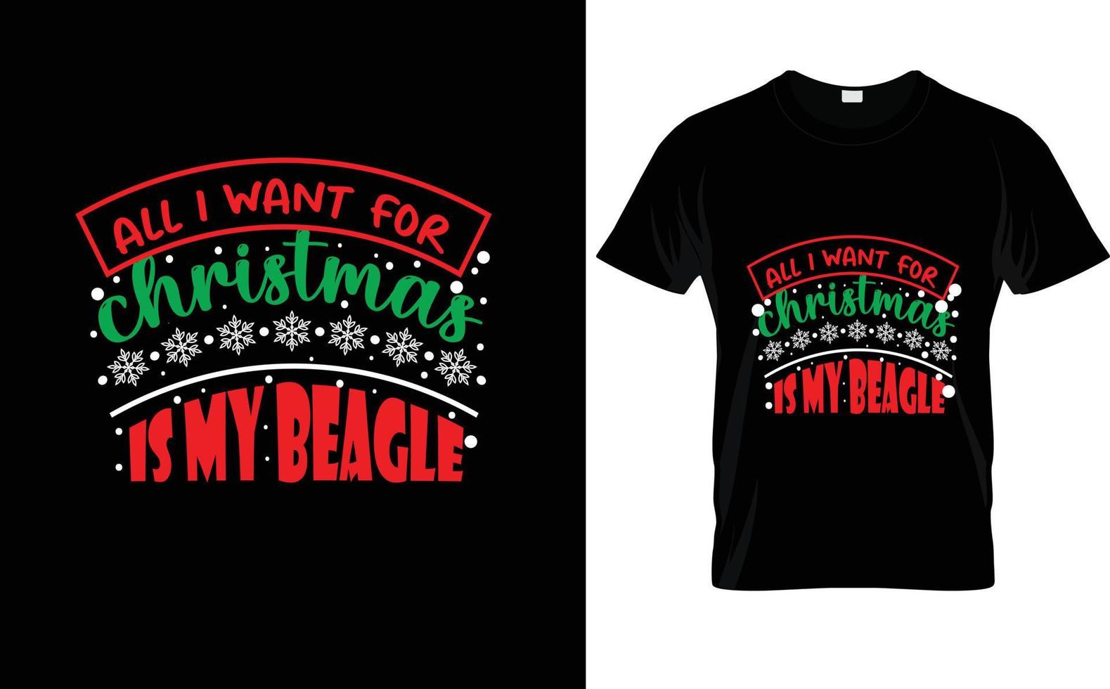 ALL I WANT FOR...CHRISTMAS T SHIRT vector