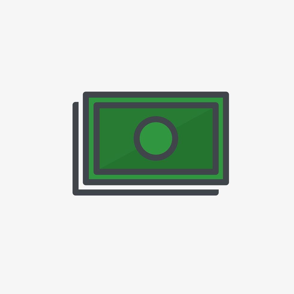 money flat icon with simple design isolated on white background vector